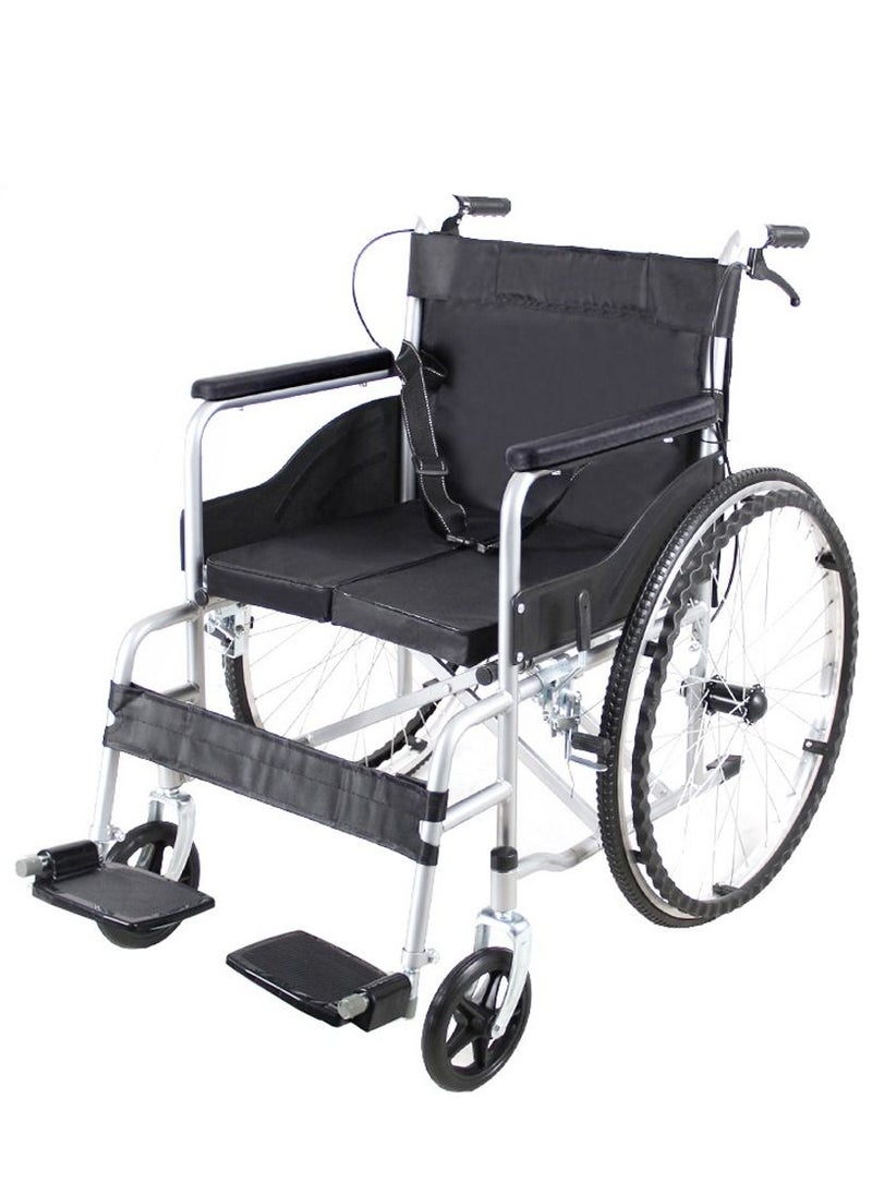 Cool Baby - COOLBABY lightweight folding aluminum manual wheelchair thickened elderly medline wheelchairs adjustable seat cushion, with handbrakes. - Image 1