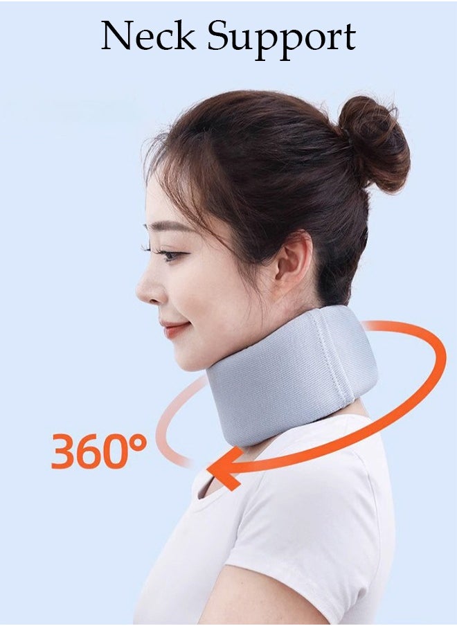 DUNISO Neck Brace for Neck Pain and Support Soft Neck Support Relieves Pain & Pressure in Spine for Women and Men Wrap Align Stabilize Vertebrae Foam Cervical Collar for Sleeping  - Image 1