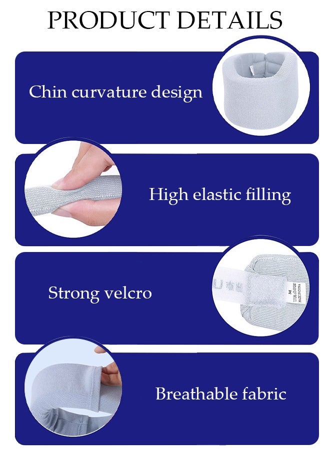 DUNISO Neck Brace for Neck Pain and Support Soft Neck Support Relieves Pain & Pressure in Spine for Women and Men Wrap Align Stabilize Vertebrae Foam Cervical Collar for Sleeping  - Image 3