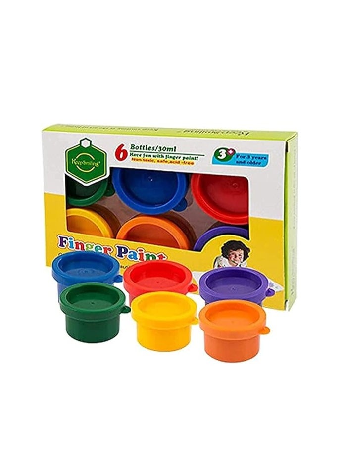 Keep Smiling Keep Smiling 6 Color Non-toxic Washable Kids Finger Paints  - Image 2