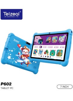 Telzeal Telzeal P602 7-Inch Kids Tablet – 4GB RAM, 128GB Storage, 3000mAh Battery, 5G Connectivity, Dual Cameras, Educational Apps, Parental Controls, and Cartoon Protective Case for Safe and Fun Learning  - Image 2