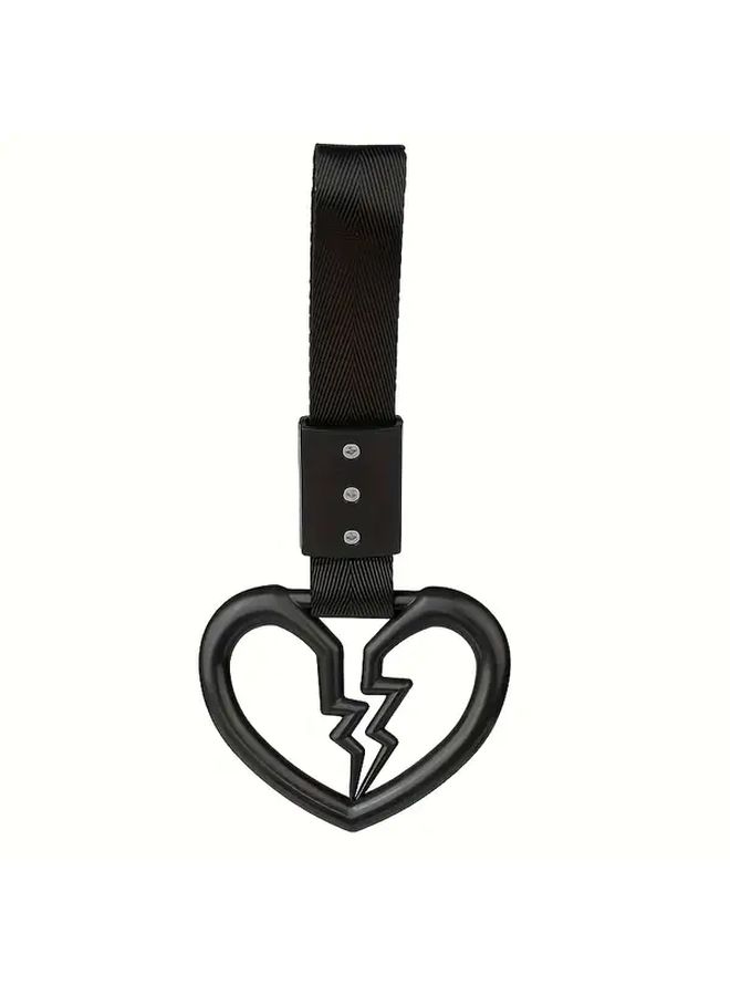 Pink Heart Shaped Car Interior Handle Strap Rear Bumper Warning Decorative Pendant - Image 4