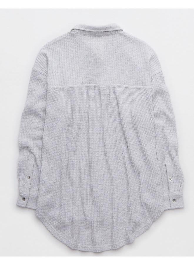 Aerie Fave Waffle Button Down Shirt  - Image 4