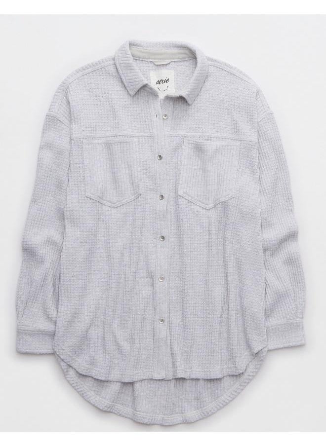 Aerie Fave Waffle Button Down Shirt  - Image 3