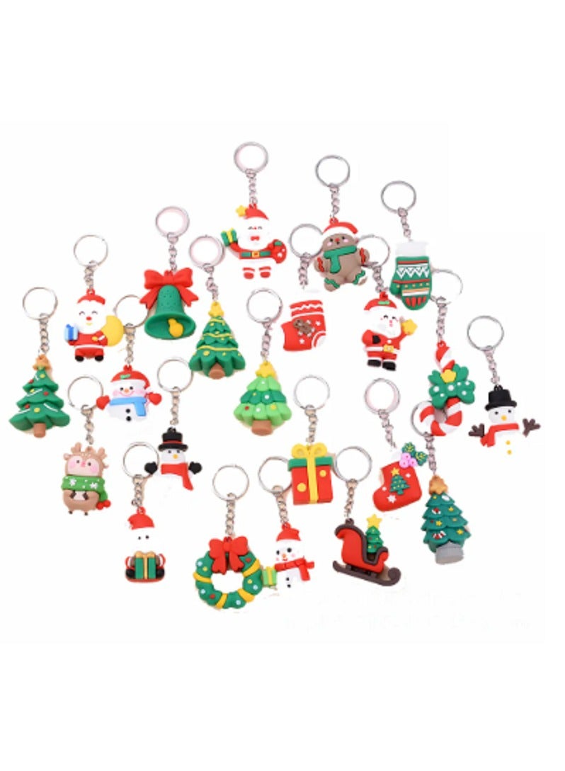 Christmas Keychain - Keychain, Christmas Gifts for Kids, Santa Keychain, Christmas Decoration Items, Keychain for Girls, Kids Christmas Gifts 5pcs - Image 1