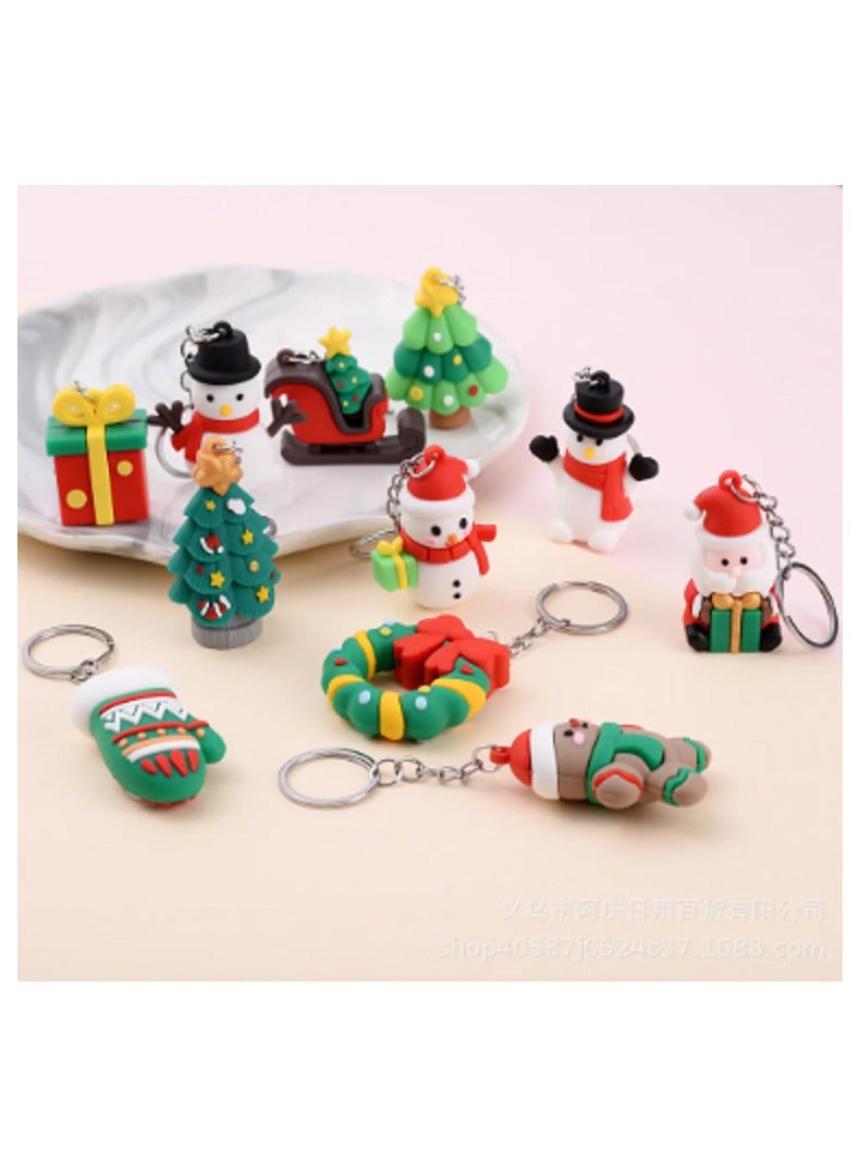 Christmas Keychain - Keychain, Christmas Gifts for Kids, Santa Keychain, Christmas Decoration Items, Keychain for Girls, Kids Christmas Gifts 5pcs - Image 2