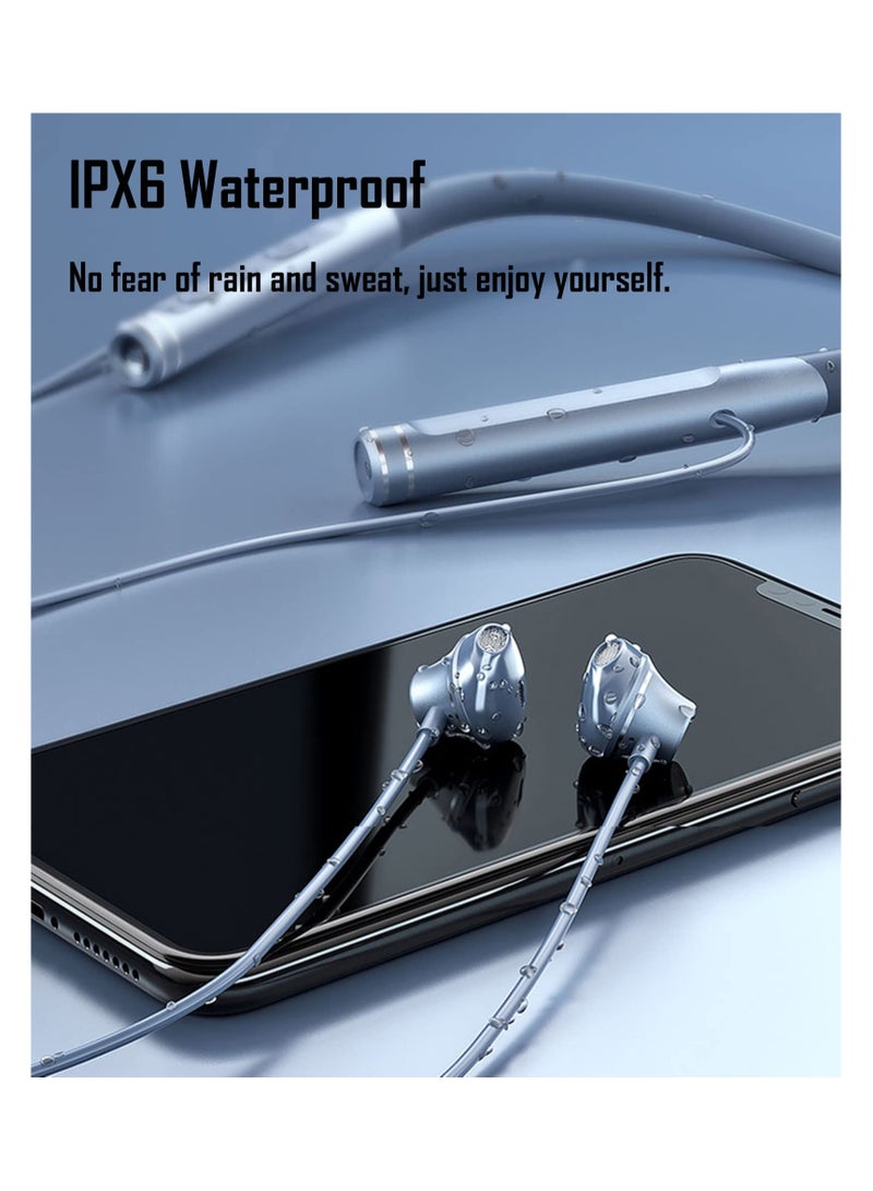 Waterproof Bluetooth Neckband Headphones with Noise Cancelling Microphone 120H Playtime Ideal for Running and Cycling - Image 4