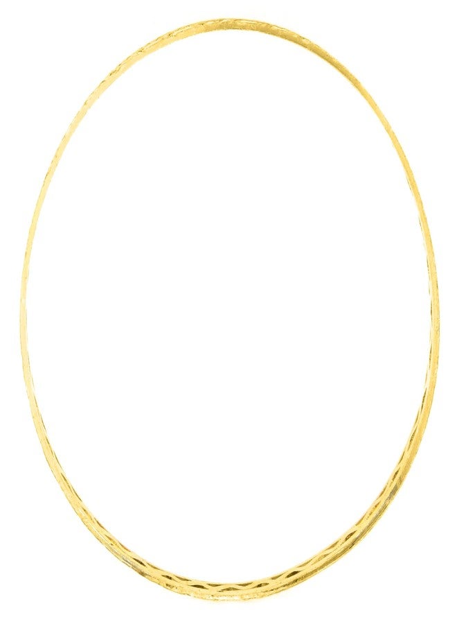 ZIVOM® Waves 22K Gold Rhodium Plated Two Tone Bangle Set Of 4 For Women Gift - Image 3