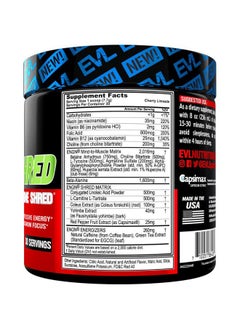 Evlution EVL Ultimate Pre Workout Powder - Thermogenic Fat Burner Preworkout Powder Drink for Lasting Energy Focus and Stamina - ENGN Shred Intense Fat Burning Creatine Free Preworkout Drink - Cherry Limeade  - Image 2