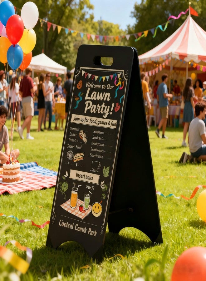 KOOLDE A-Frame Chalkboard 15"×30" Double-Sided Sandwich Chalkboard- Foldable Sturdy Outdoor Sandwich Board for Restaurant, Wedding & Business - Image 5