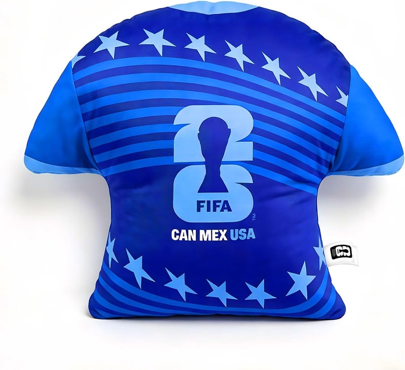 MESUCA FIFA World Cup 2026 Pillow - Official FIFA World Cup 2026 Merchandise - FIFA Jersey Plush Throw Pillow Soccer Collectible Gift for Fans(Blue-Jersey) - Image 1