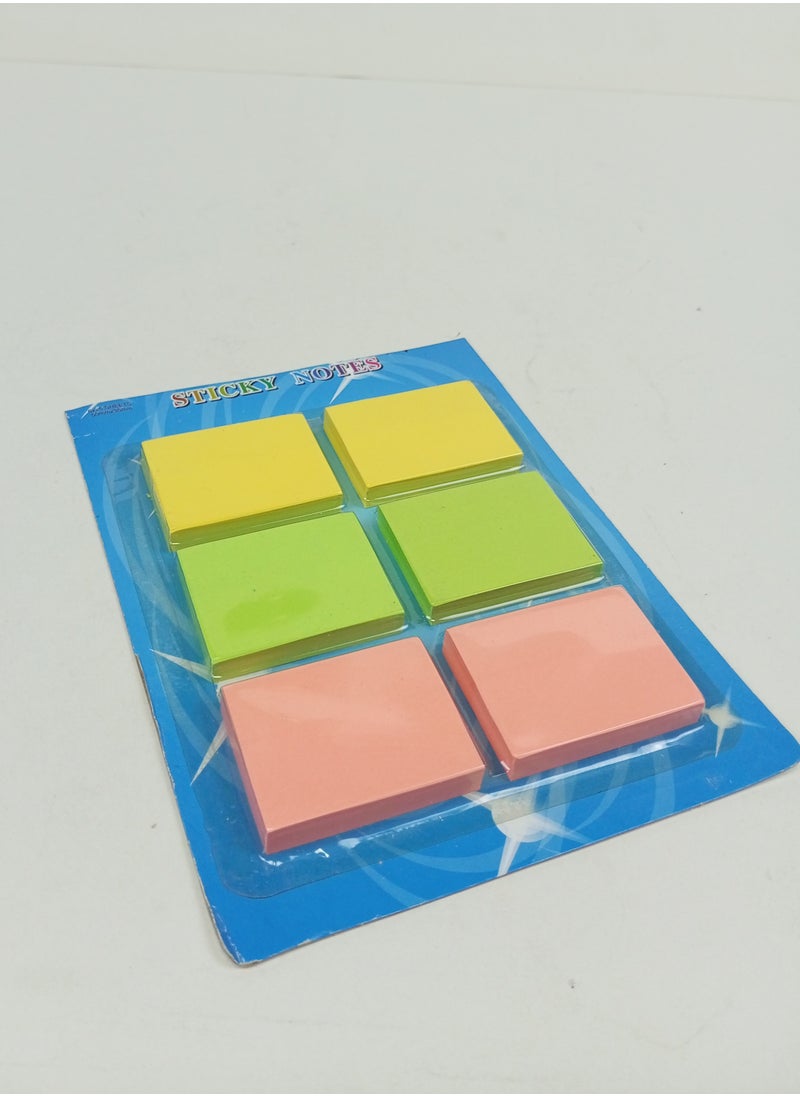 MtjrNet - 6 Packs of Multicolor Sticky Notes - Image 1