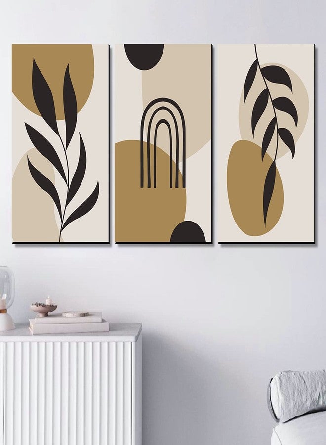 walllane لوحات جدارية فنية حديثة من والين - ديكور جداري أنيق لغرفة المعيشة وغرفة النوم - لوحات جدارية كبيرة الحجم (12 بوصة × 18 بوصة) - مجموعة من 3 لوحات Panel001 - Image 3