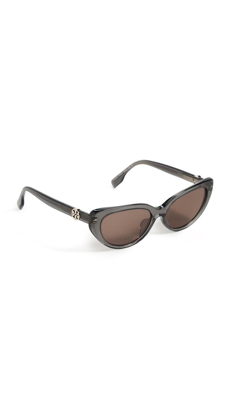 Tory Burch Women's 0TY7220D Cateye Sunglasses, Washed Black, One Size - Image 5