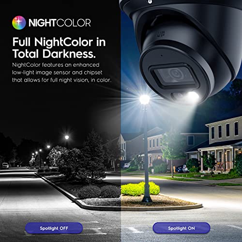 Amcrest 4K Night Color AI Turret IP PoE Camera 49ft Full Color Nightvision, Security IP Camera, Built-in Microphone, Human Detection, Perimeter Protection, 129° FOV, 4K@15fps IP8M-2779EB-AI (Black) - Image 5