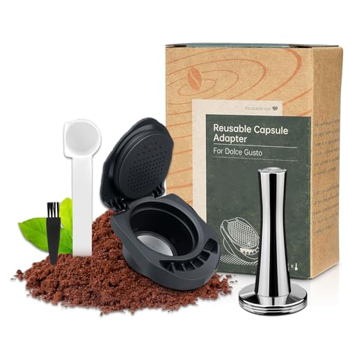 FOXNSK Reusable Capsule Adapter for Dolce Gusto, Refillable Coffee Capsule Adapter Coffee Capsules Converter with 41mm Tamper Compatible with Piccolo XS/Genio S/EDG 305/EDG 606.S - Image 1