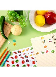 Hotop 600 Pcs Fruits Vegetable Stickers For Kids Fruits Vegetable Photos Stickers Garden Stickers Realistic Food Fruit Stickers Teachers Student Stickers For Classroom Theme Party Favor (Fruits Vegetable)  - Image 4