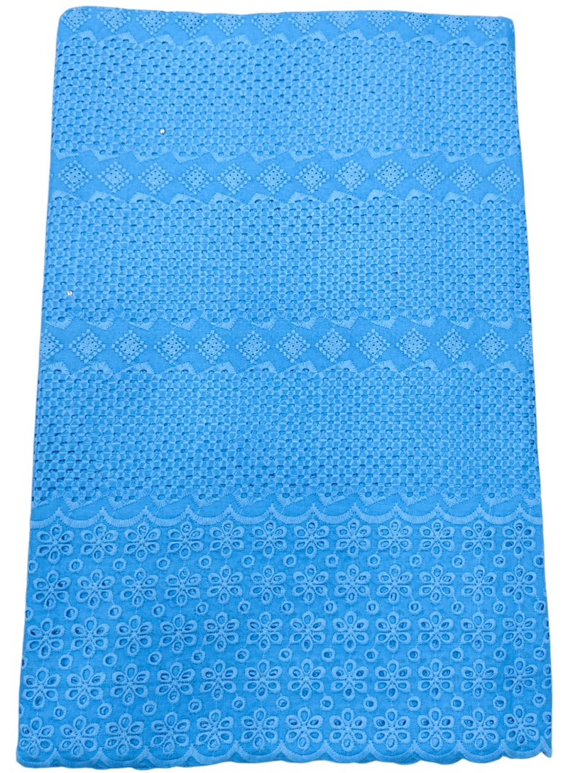 African Dry Lace Fabrics 5 Yards With 100% Cotton Fabric Best New Beautiful Multicolour Latest Fancy Dry Lace for Party Dress (FIROZI) - Image 4