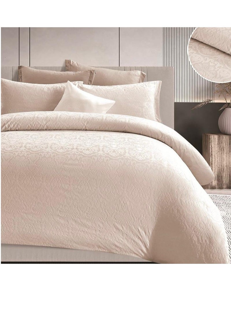 BAIG 6-Piece Velvet Quilted Comforter Set – European Style Jacquard Bedspread with Bed Sheet & Pillowcases – Soft, Warm, Elegant Bedding Set – King Size