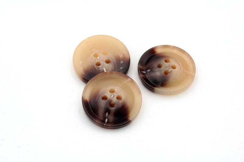 vingol 20PCS Resin Round Buttons Craft Sewing Snaps 4 Holes Handmade DIY Accessories Brown 13mm 