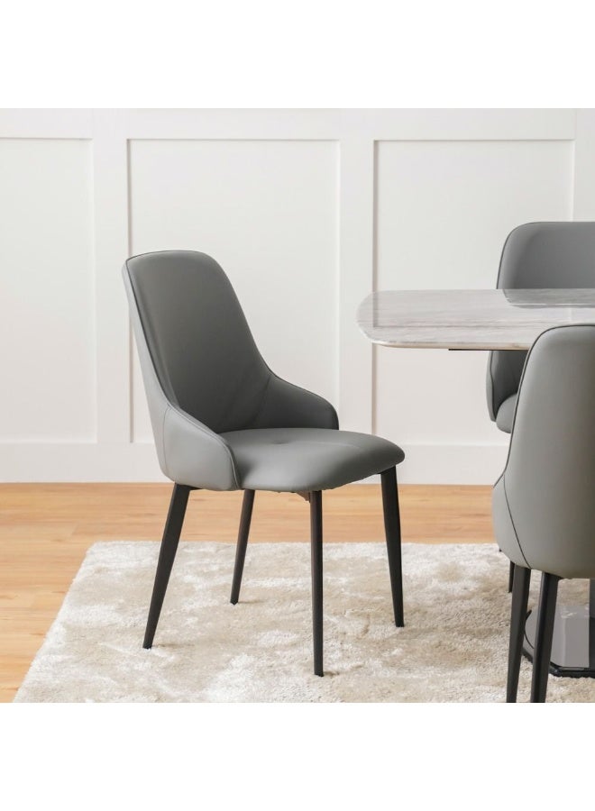 DANUBE HOME Casandra 1+6 Seater Dining Set 7-Piece Dining Set Sturdy Kitchen Dining Table With 6-Seater Dining Chairs Modern Design Furniture For Home Dining Room - Marble/Grey - Image 4