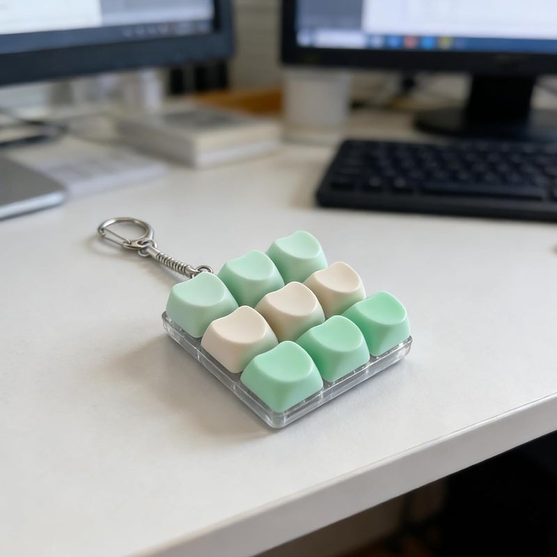 ordinarYone 9 Mechanical Switches Tester With Tactiled Clicks Sound For Anxieties Relief And Focusing Training with Keychain - Image 4