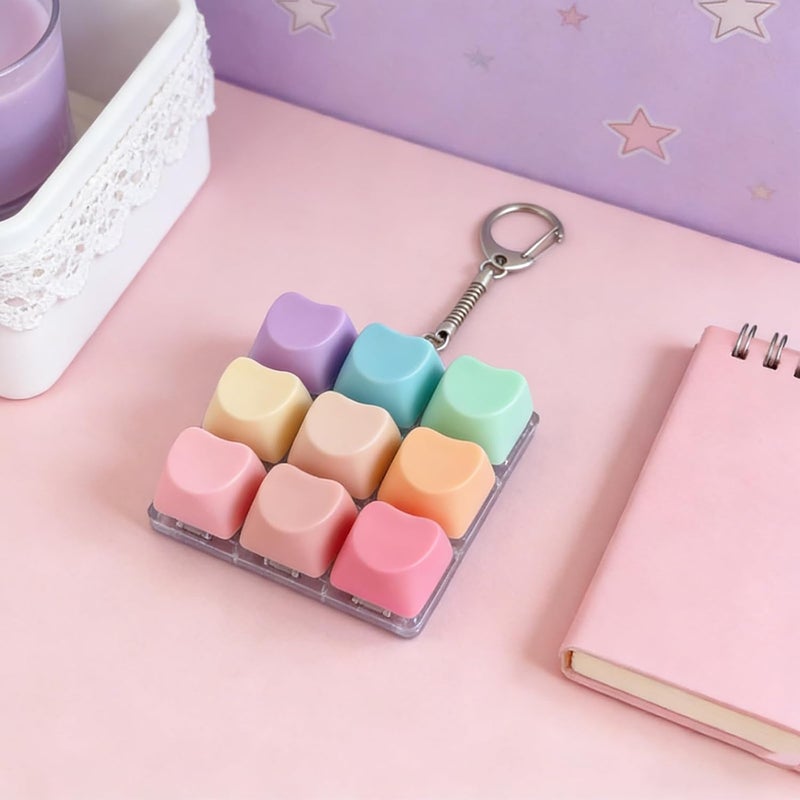 ordinarYone 9 Mechanical Switches Tester With Tactiled Clicks Sound For Anxieties Relief And Focusing Training with Keychain - Image 5