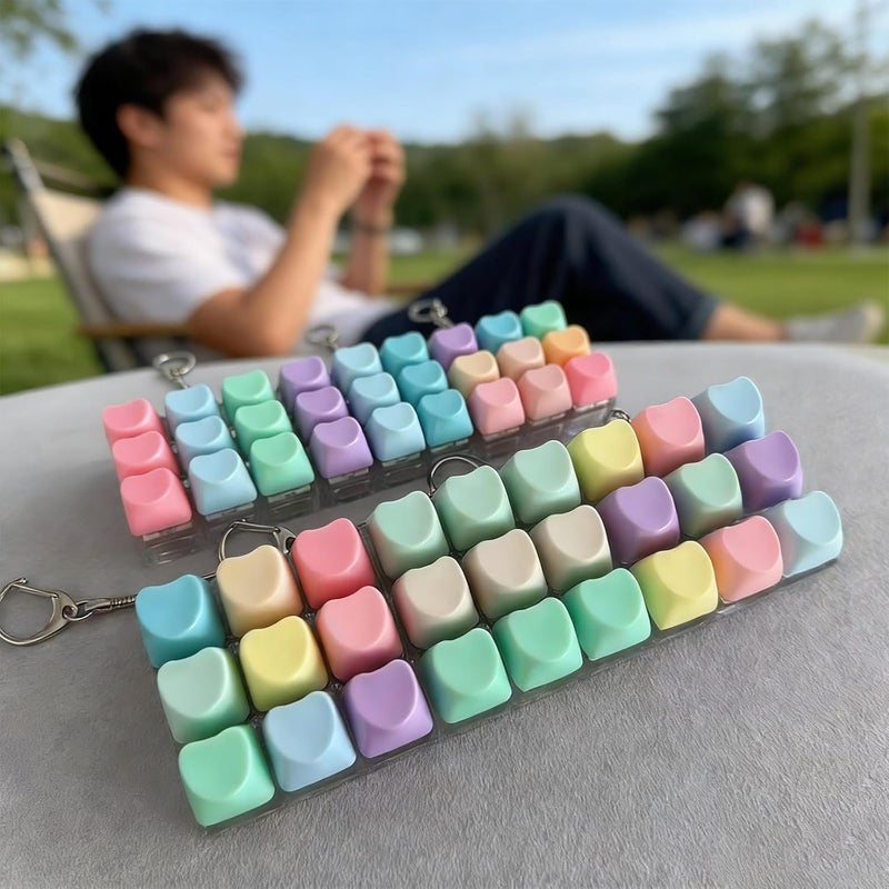 ordinarYone 9 Mechanical Switches Tester With Tactiled Clicks Sound For Anxieties Relief And Focusing Training with Keychain - Image 2