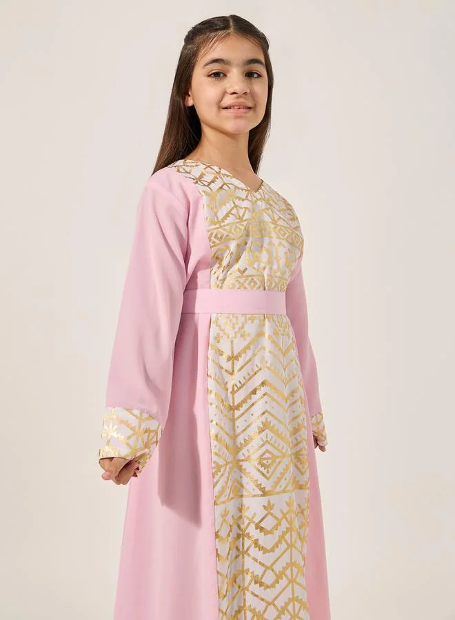 Styli Embroidered Maxi Dress