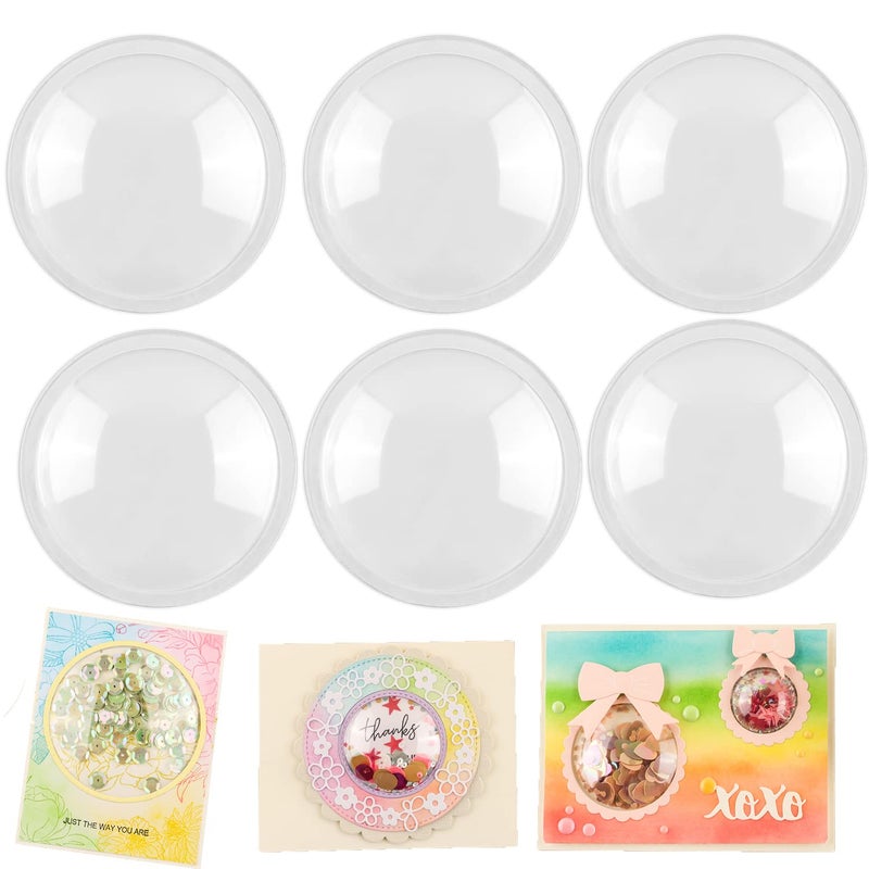 BAOFALI 20Pcs Large 3D Circle Dimensional Shaker Domes 312 Diameter for Shaker CardsPlastic Clear Puffy Shaker Covers Shaker Window Blister for Paper Crafting Card Making Arts Projects Crafts