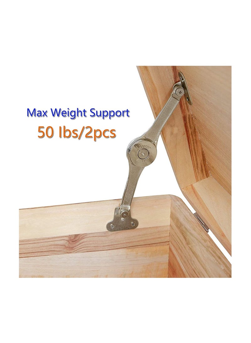 SYOSI - Lid Support Hinge, 2 pcs Toy Box Hinges Soft Close, Lid Support Hinges Heavy Duty , Soft Close Hinges for Chest Toy Box, Chest Hinges Support 50lb 110 Degree - Image 1