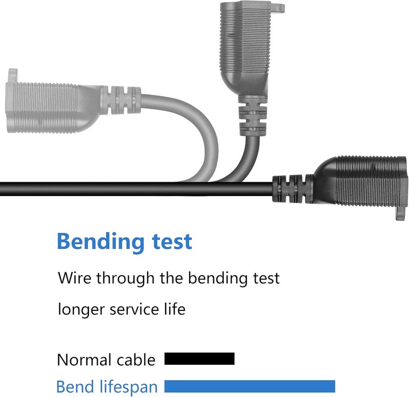 SinLoon IEC 320 C20 to C19520R Power CordC20 Male to C19520R Y Splitter Adapter Extension Power Cable Cord Black C20 to C19520R - Image 3
