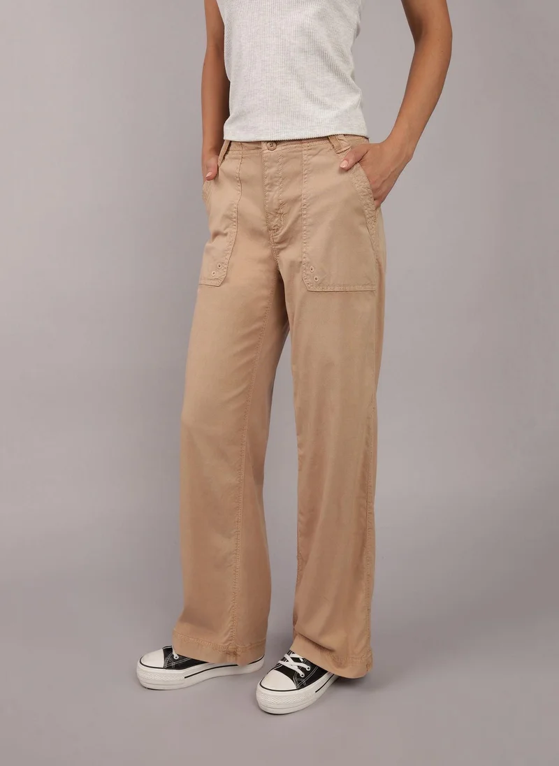 امريكان ايجل Dreamy Drape High-Waisted Baggy Wide-Leg Pants