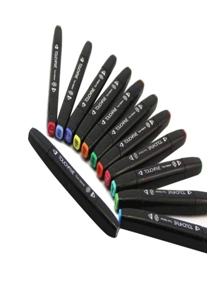 TOUCHFIVE 80 Colors Alcohol Based Dual Tip Marker Pens Set – Permanent Twin Tip Art Markers for Drawing, Sketching, Shading & Coloring with Carry Case - Image 2