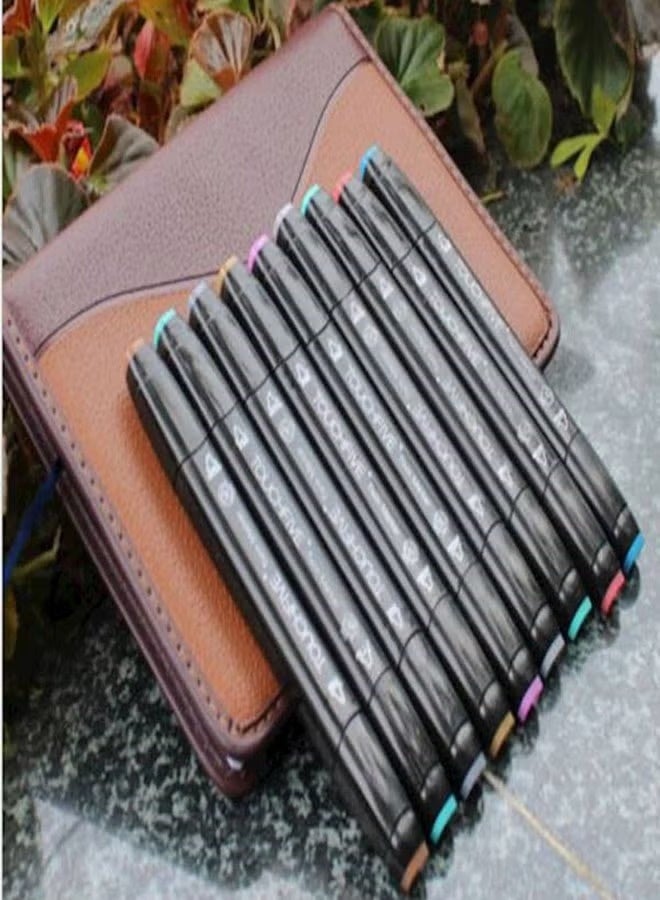 TOUCHFIVE 80 Colors Alcohol Based Dual Tip Marker Pens Set – Permanent Twin Tip Art Markers for Drawing, Sketching, Shading & Coloring with Carry Case - Image 3