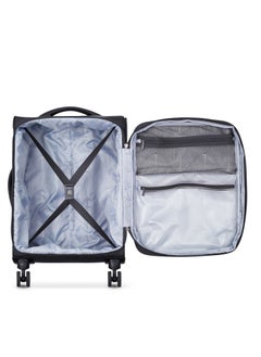 DELSEY Paris Optimax Lite 55cm Softcase 4 Double Wheel Expandable Cabin Luggage Trolley Black  - Image 3