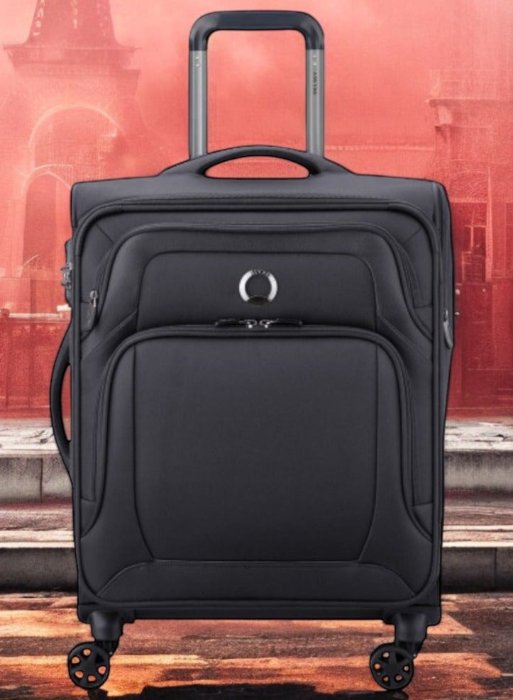 ديلسي _باريس أوبتيمكس لايت  سم حقيبة سفر بعجلات مزدوجة قابلة للتوسيع سوداء - Image 3
