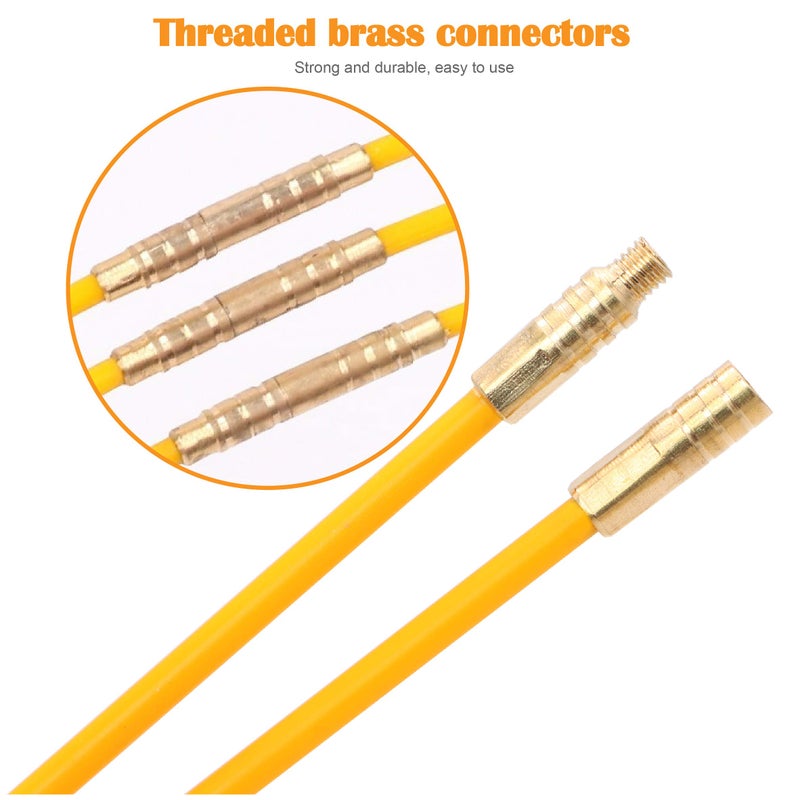 Taxutor 25FT Fiberglass Running Electrical Wire Cable Pulling Fish Tape Kit with 5 Different Attachments and Fish Tape Tool in a Carrying Case - Image 3
