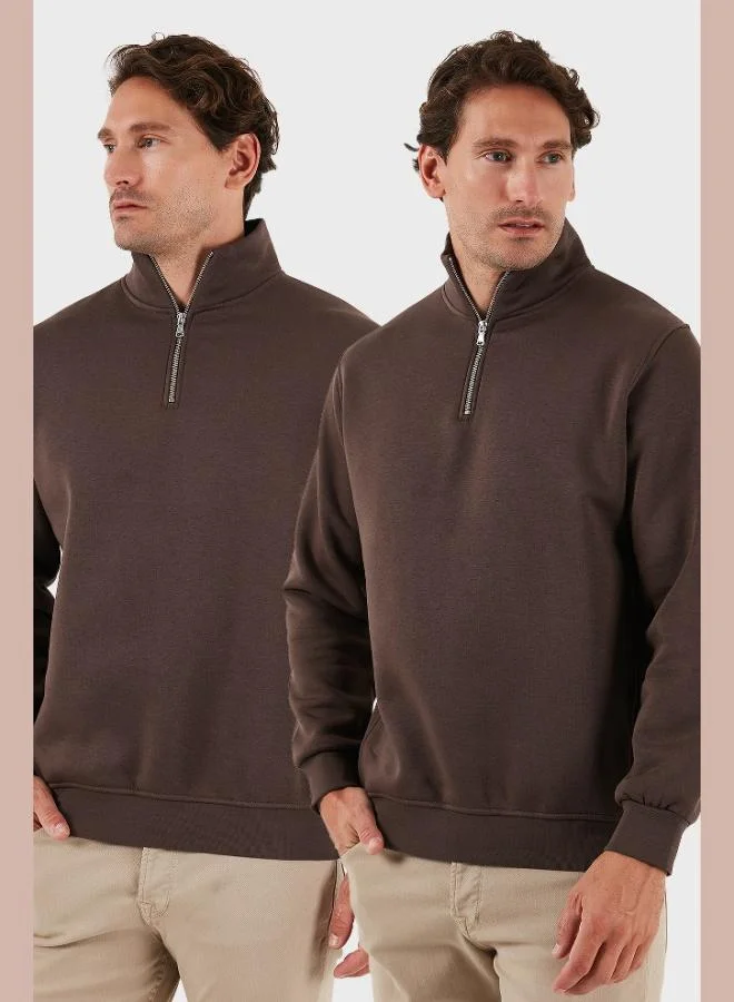 Buratti Cotton Regular Fit Stand Collar 2-Pack Sweat Men's SWEAT 59052592S2