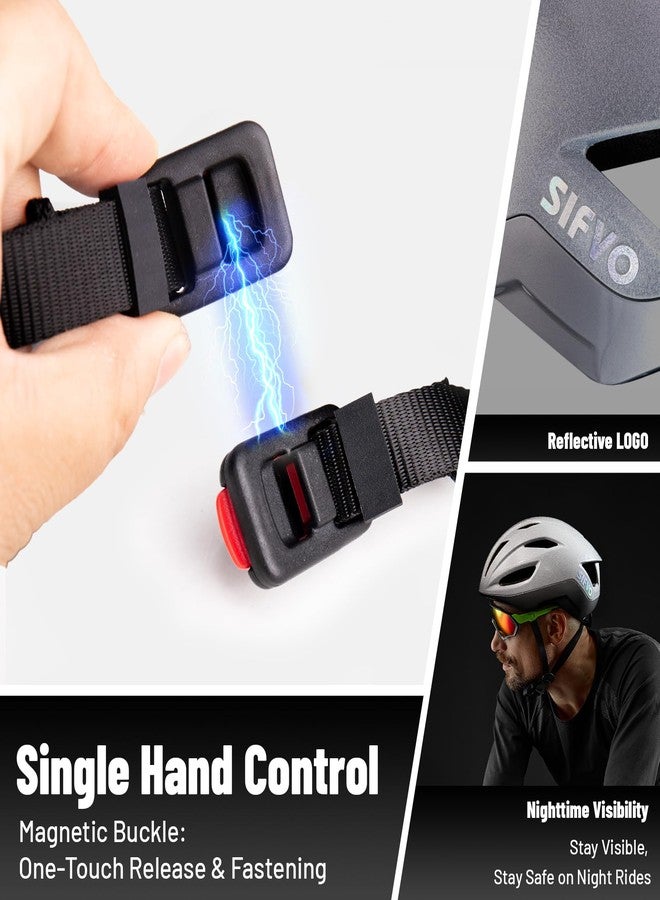 SIFVO Adult Bike Helmet, SIFVO Road Bike Helmet Adjustable, Magnetic Buckle Lightweight Cycle Helmet for Men and Women Commuting Cycling Scooter Helmet - Image 4