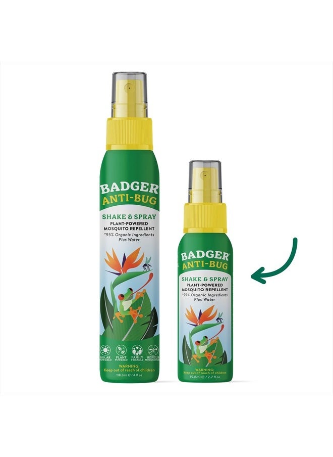 Badger - Bug Spray, Non-DEET Mosquito Repellent with Citronella & Lemongrass, Natural Bug Spray for People, Family Friendly Bug Repellent, 2.7 fl oz (2 Pack) - Image 1
