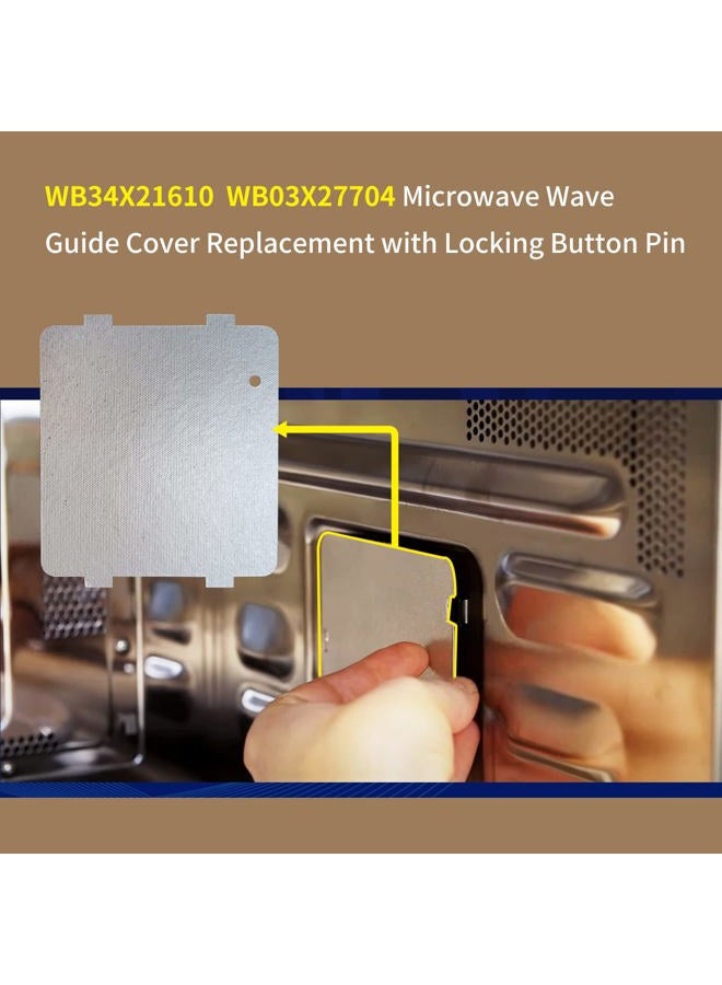 Vsttar WB34X21610 Microwave Wave Guide Cover Replacement Fit for GE Microwave, Part Numbers: #WB34X21610 Replaces 3280539, AP5806654, 262100201506, PS9493024 - Image 3