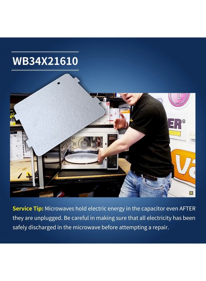 Vsttar WB34X21610 Microwave Wave Guide Cover Replacement Fit for GE Microwave, Part Numbers: #WB34X21610 Replaces 3280539, AP5806654, 262100201506, PS9493024 - Image 5