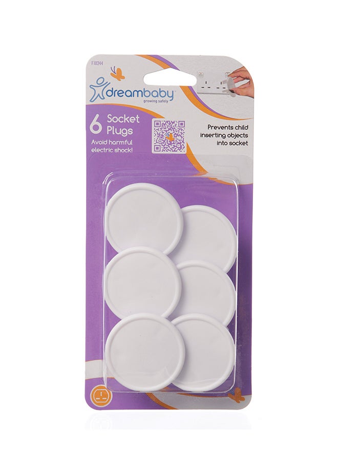 dreambaby Pack Of 6 Socket Covers UK, White  - Image 3