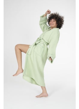 Varol Varol Kaos Series Kimono Collar Pique Bathrobe Dressing Gown  - Image 3
