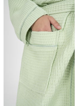 Varol Varol Kaos Series Kimono Collar Pique Bathrobe Dressing Gown  - Image 5