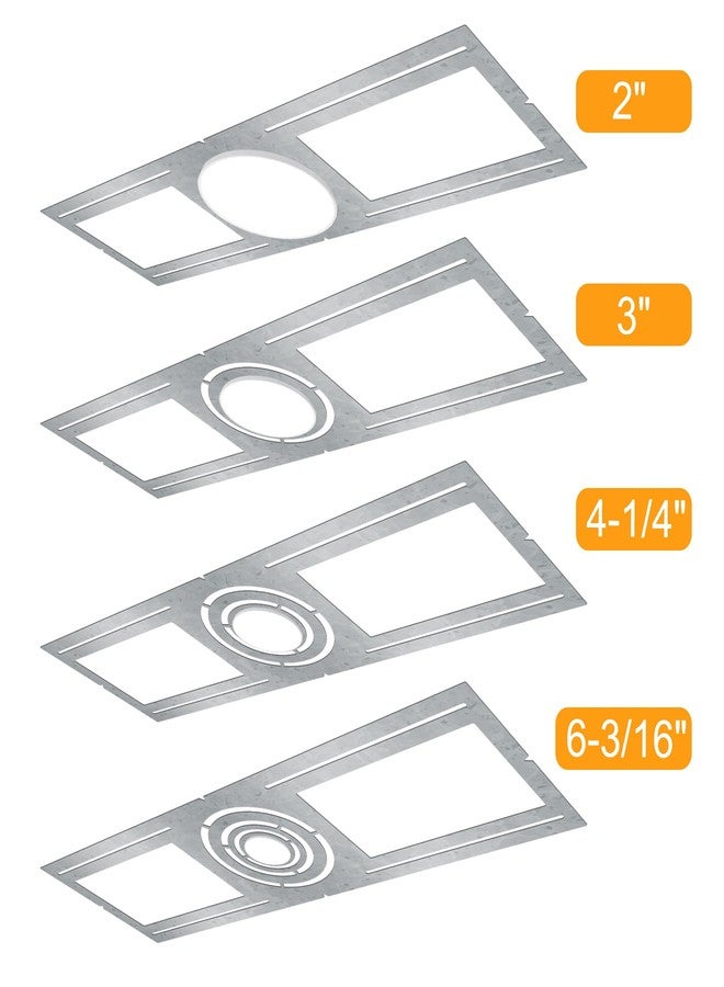 Aiwaiufu 20 Packs New Construction Rough-in Plate Pre-Mounting Bracket for 2/3 / 4/6 Inch Wafer LED Lights, 26 Inch Length, Shallow Recessed Lighting Housing, Galvanized Metal Sheet - Image 4