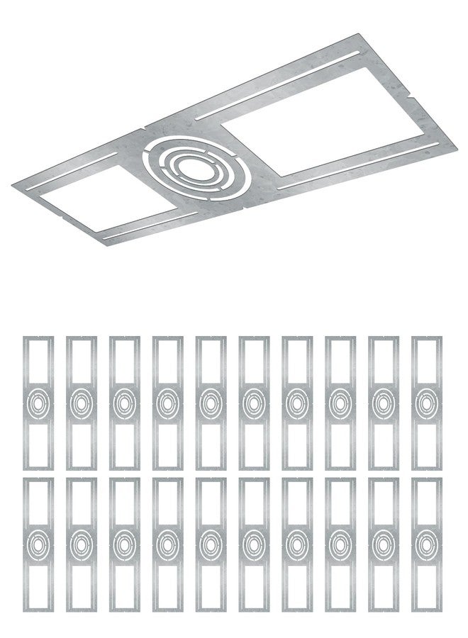 Aiwaiufu 20 Packs New Construction Rough-in Plate Pre-Mounting Bracket for 2/3 / 4/6 Inch Wafer LED Lights, 26 Inch Length, Shallow Recessed Lighting Housing, Galvanized Metal Sheet - Image 1