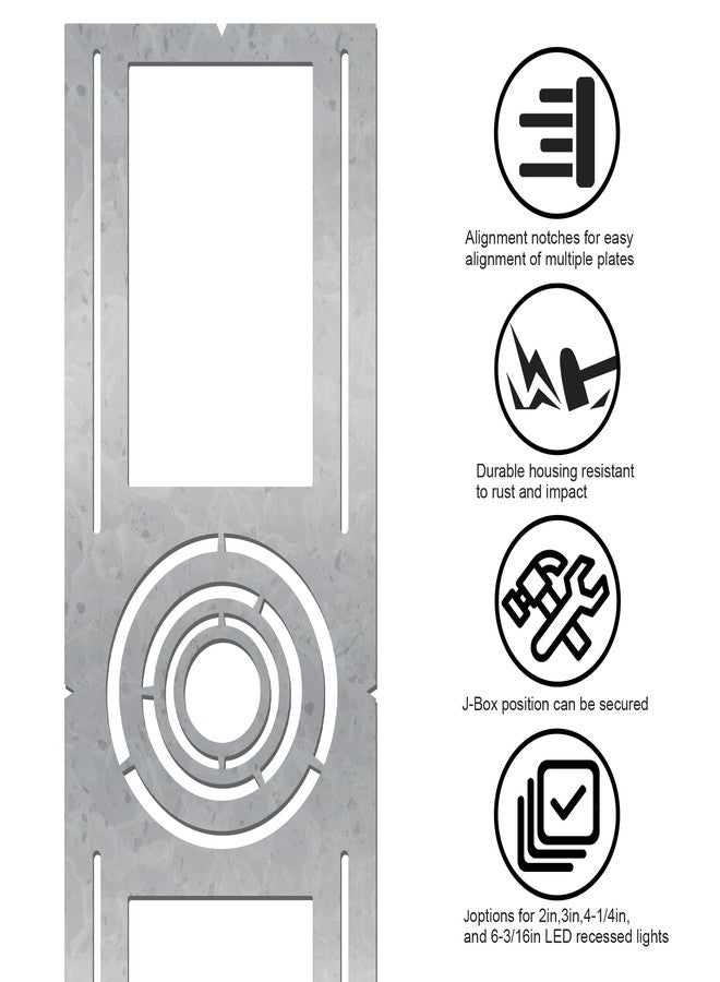 Aiwaiufu 20 Packs New Construction Rough-in Plate Pre-Mounting Bracket for 2/3 / 4/6 Inch Wafer LED Lights, 26 Inch Length, Shallow Recessed Lighting Housing, Galvanized Metal Sheet - Image 3