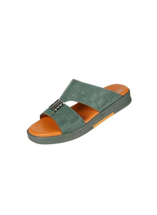 barjeel uno 008-3650 Barjeel Uno Mens Arabic Sandals MSA139 Green - Image 1